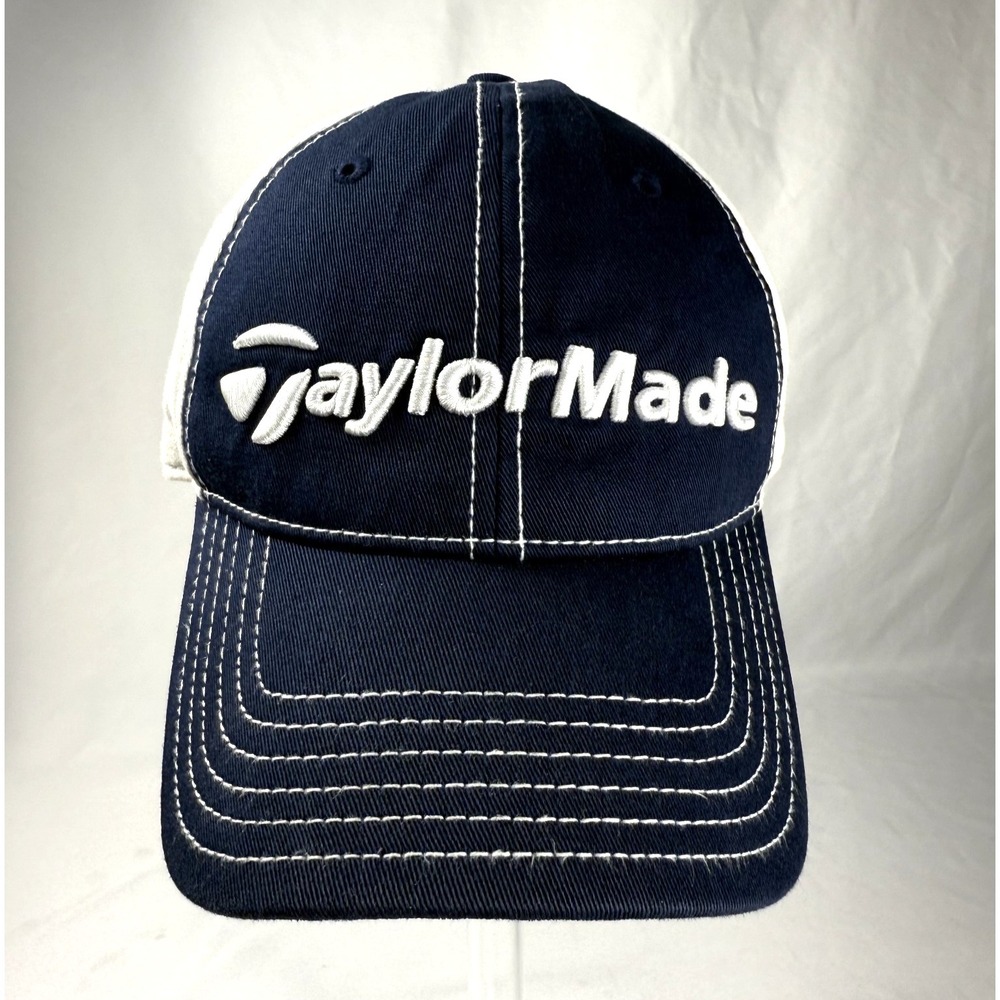 TaylorMade Hat Cap Strap Back‎ Blue White Golf Adjustable Mens One Size Golf ⛳